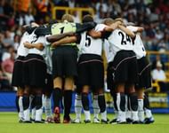 Fulham players huddle